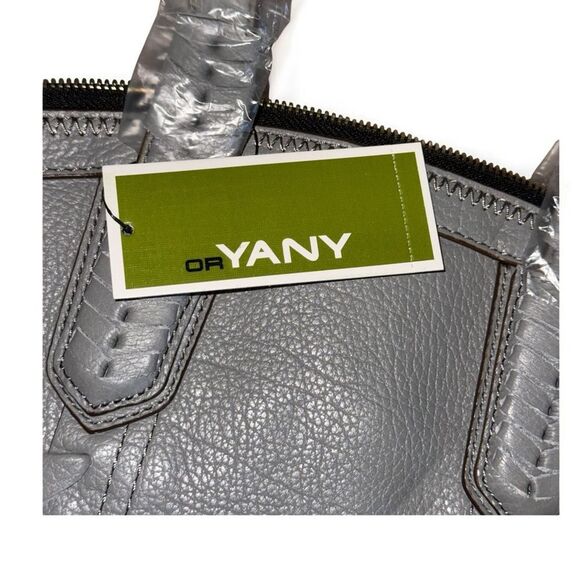 New With Tags OrYANY Gray Pebble Leather Crossbody Bag - Picture 11 of 11